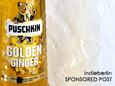 Vodka Flaschenlabel Puschkin Golden Ginger indieberlin sponsored post
