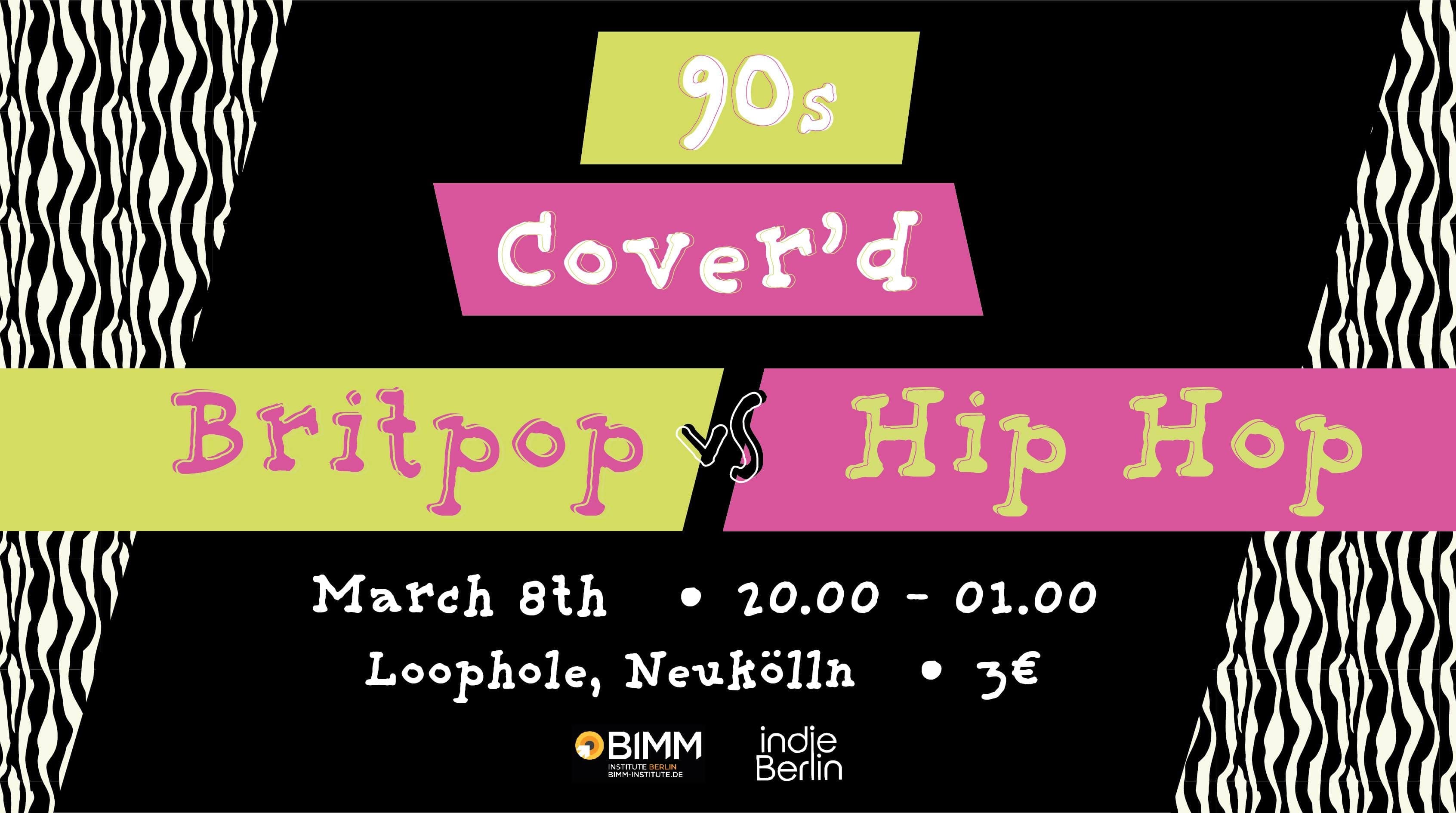 Win tickets to ’90s Cover’d: Hip Hop vs Britpop’ LIVE MUSIC nostalgia party this Friday